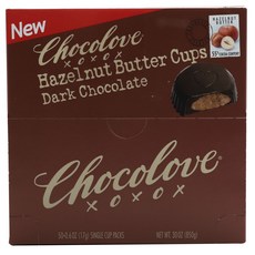 chocolove 榛果奶油黑巧克力 50入, 1盒, 850g