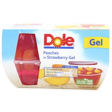 Dole 都樂 水蜜桃丁&草莓口味果凍, 1個, 488克