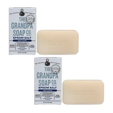GRANDPA'S 深層清潔臉部身體香皂 EPSOM SALT, 120g, 2個