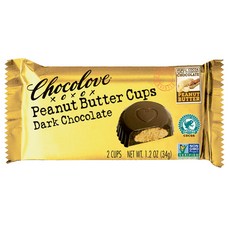 chocolove 花生醬杯黑巧克力, 1個, 34g