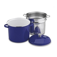 Cuisinart 美膳雅 Stock Pot蒸氣蒸鍋蒸鍋組 藍色, 1個, 11.4L