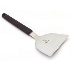 六協鐵板燒鏟(牛排煎匙／牛排鏟) - 不鏽鋼耐用、人體工學握柄、適用多種烹飪場合, 深咖啡色