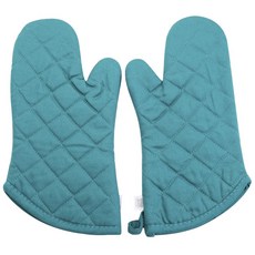 now DESIGNS 素色絎縫隔熱手套 2件組, 1個, 孔雀綠