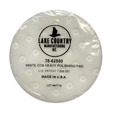 LAKE COUNTRY CCS Smart Pads 5.5吋 拋光綿 上蠟綿 半厚度, 白, 1個