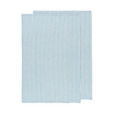 now DESIGNS 條紋印花廚房毛巾組, 2件, 孔雀綠