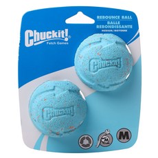 Chuckit 彈力橡膠寵物玩具球 M號 2入, 1個, 藍色