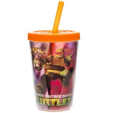 zak! designs 印花吸管杯 384ml, 1入, 忍者龜