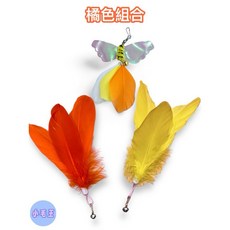 智能寵物遙控車-可變速貓咪狗狗玩具，互動逗貓棒，安全材質, 橘色