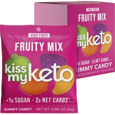 Kiss My Keto 軟糖糖果 水果混合 8個入, 1個, 200g