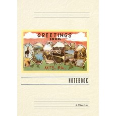 (英文圖書) Vintage Lined Notebook Greetings from Pocono Mountains Pennsylvania 平裝版, Found Image Press, 英文