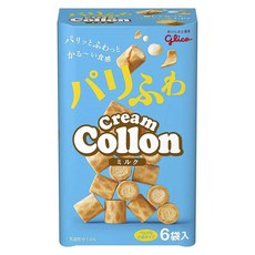 glico 格力高 奶油捲心餅 牛奶口味 6包入, 5個