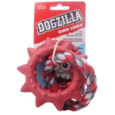 DOGZILLA Dino Link 小狗橡膠玩具 ML, 1個, 紅色的