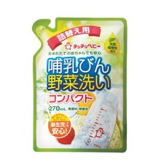 啾啾 chuchu 強效型蔬果奶瓶清潔劑 (阿卡將/西松屋) - 日本必買嬰兒奶瓶清潔劑, 270ml