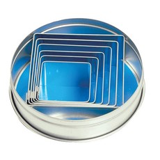 FOX RUN 正方形餅乾模具6件組, 1個, 銀