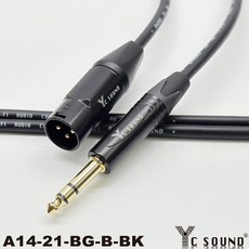 C SOUND 高級鍍黑鍍金頭 6.3轉XLR平衡頭 6.35 TRS TS 平衡式訊號線 6.5mm 6.3mm, 橙色尾+黑色線,單條100cm