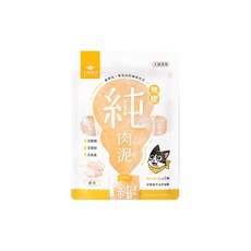 汪喵星球 無膠純肉泥 貓零食 純肉泥 貓食品 無膠肉泥 純肉泥零食, 6g, 1包裝, 雞肉