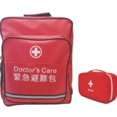 Doctor's Care 緊急避難包，輕巧便攜，防災應急必備，家庭戶外安全守護, 紅, 2個