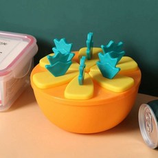 MINISO 橘色冰棒雪糕模具 DIY自製冰棒 PP安全材質 親子同樂, 橘色, 1個