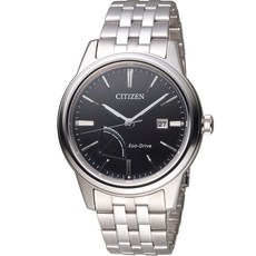 CITIZEN Eco-Drive 光動能藍寶石鏡面腕錶 AW7000-58E, 黑