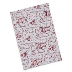 Design Imports Design Import復古聖誕印花廚房抹布廚房毛巾 45.7*71.1cm, 1個, 白+紅