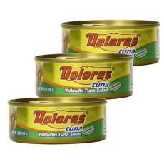 Dolores tuna 黃鰭鮪魚蔬菜沙拉罐頭, 3盒, 140g
