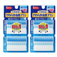 小林牙醫博士 柔軟牙間刷 橡膠型 SS-M尺寸, 2個, 40入