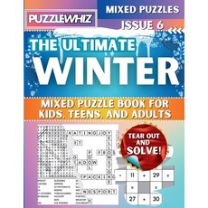 (英文圖書) The Ultimate Winter Mixed Puzzle Book for Kids Teens and Adults: 16 Types of... 平裝版, Puzzlewhiz, 英文