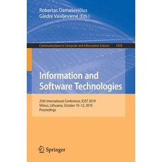 (英文圖書) Information and Software Technologies: 25th International Conference Icist 2019 Vilnius Li... 平裝版, Springer, 英文