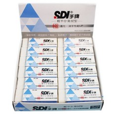 SDI 手牌 橡皮擦 PE-15W 輕感易拭型 特大(白) 塑膠擦 MIT製, 一個入, 白