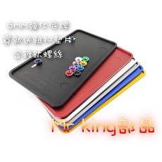 Mr king 車牌框 強化底牌 6mm 車牌螺絲 gogoro FORCE MANY VJR 新牌 小七碼, 鈕扣墊片藍色含螺絲,6mm 車牌框 黑色-A53, 詳見包裝