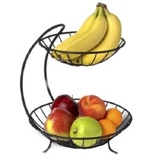 SPECTRUM 拱形設計雙層水果籃, 工業灰