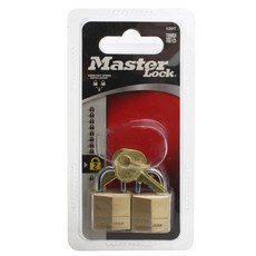 Master Lock 黃銅墊鎖鑰匙鎖, 2入