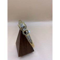 台灣現貨豹頭手環，鑲鑽時尚手鐲，精緻金屬手環，百搭造型手環