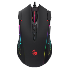 A4 Bloody J90S 雙槍俠 RGB電競滑鼠(已激活) - 12個編程按鍵 贈血手寶典8, 黑色