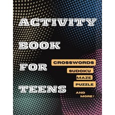 (英文圖書) Activity Book For Teens Crosswords Sudoku Maze Puzzle and More!: Designed to Keep your Br... 平裝版, Tom Willis Press, 英文