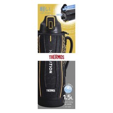 THERMOS 膳魔師 真空隔熱保冷運動水壺 FHT-1501F, 1個, 黑橙