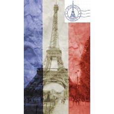 Eiffel Tower French Flag vintage creative blank Journal 精裝版, Blurb, 英文