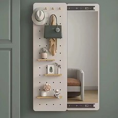 Easy Life 家居館 隱藏式試衣鏡多功能壁掛洞洞板穿衣鏡 全身鏡 穿衣鏡 多款可選, 白天使