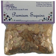 BuTTons GALORE&More 混合亮片裝飾品 20g, 1個, 黃油