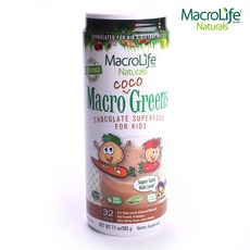 MacrolifeNaturals Marco Greens孩童巧克力粉, 1罐, 202g