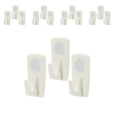 LEC黏貼式掛勾, 5個, 白色