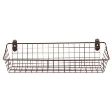 SPECTRUM 復古櫃和壁掛式籃子廚房儲物籃, 青銅