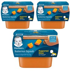 Gerber 嘉寶 孩童食物泥 2入組, 胡桃南瓜口味, 142g, 3組
