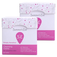 Summer's Eve 舒摩兒 敏感肌清潔濕巾, 32件