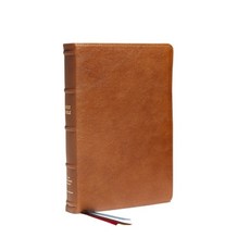 (英文圖書) Nkjv Reference Bible Classic Verse-By-Verse Center-Column Premium Goatskin Leather Brown... Leather, Thomas Nelson, 英文, 皮革