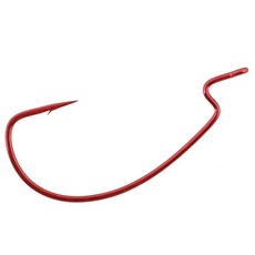 gamakatsu 軟蟲用寬腹曲柄鉤 紅色, 25入