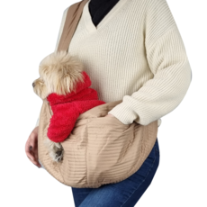 Nanpet 狗狗前抱式斜背包, 棕色