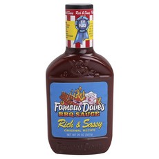 Famous Dave's Famous Dave's - 1 件裝 豐富 & Sassy 燒烤醬（20 盎司） Famous Dave's - 1 件 豐富 & Sassy 燒烤醬（20 盎司）, 1個, 567g