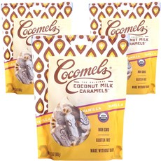COCOMELS 椰奶香草焦糖糖果, 3包, 100g
