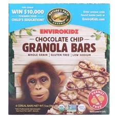 NATURE'S PATH Enviro 兒童格蘭諾拉棒巧克力片 6 包, 1盒, 144g